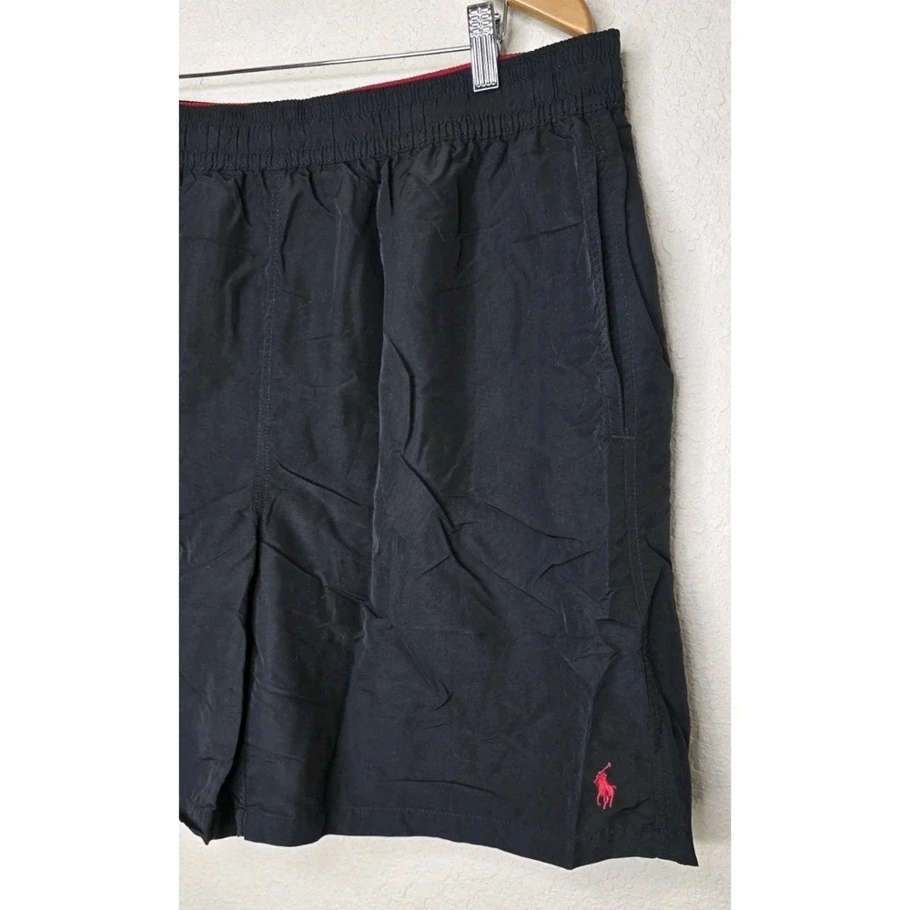 New Polo Ralph Lauren Shorts Classic Fit Swim Trunks Black LT Men Tall